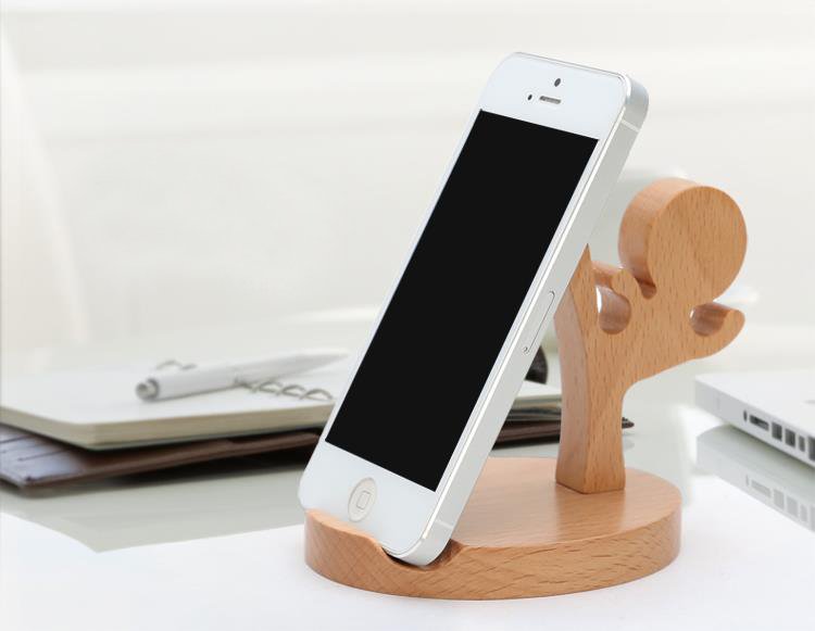 Stand	Zen Warrior Hand-Carved Desktop Phone Holder