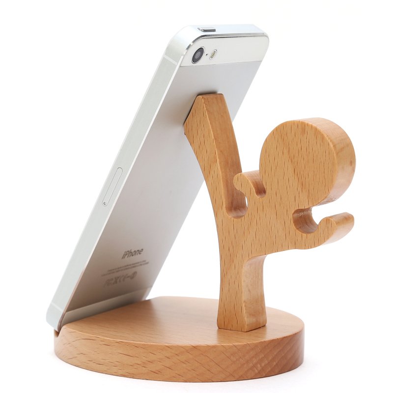 Stand	Zen Warrior Hand-Carved Desktop Phone Holder