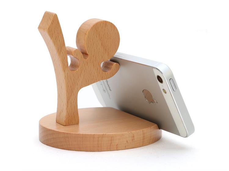 Stand	Zen Warrior Hand-Carved Desktop Phone Holder