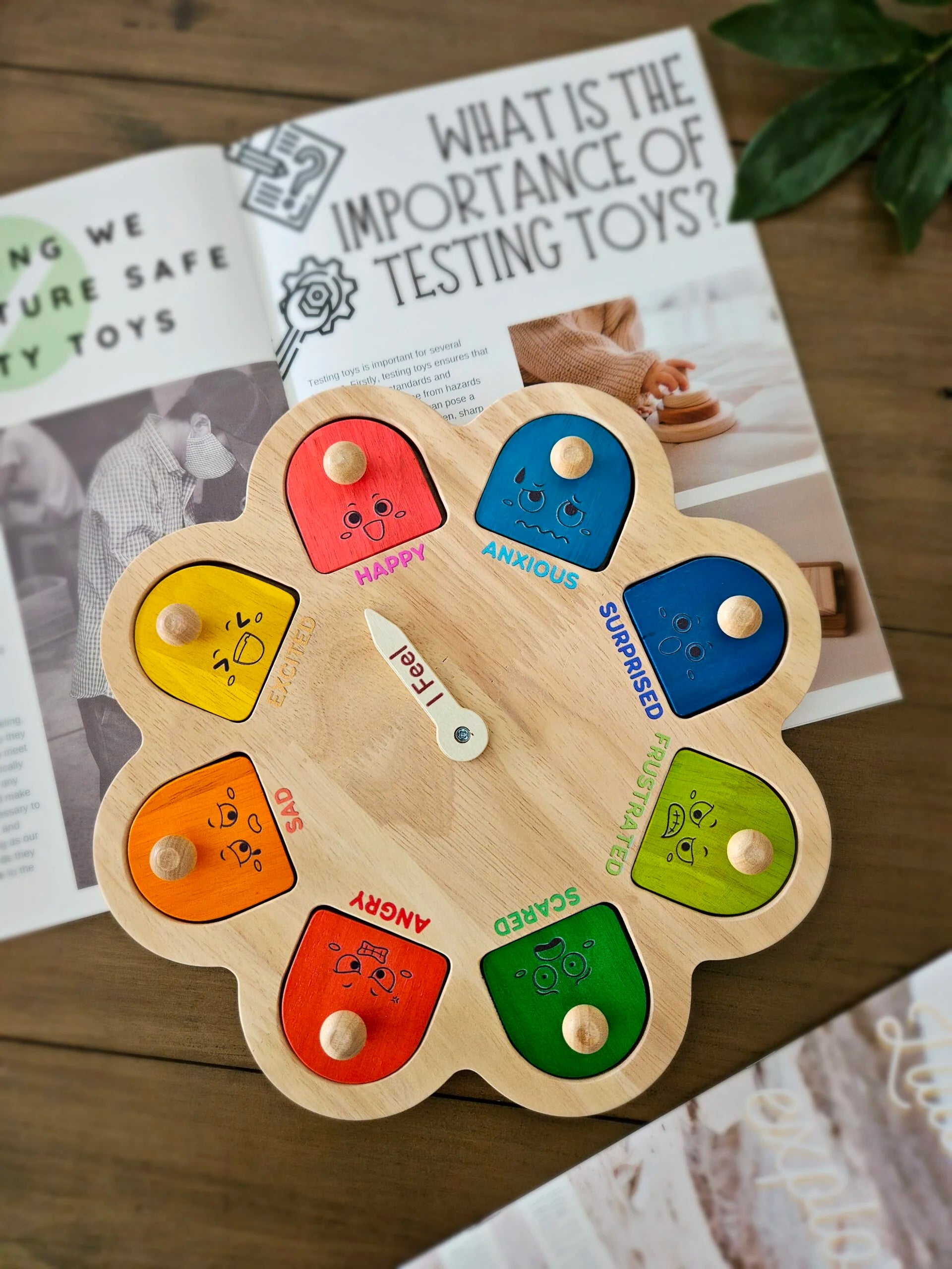 Interactive Emotions & Coping Skills Wooden Puzzle | Montessori Inspired