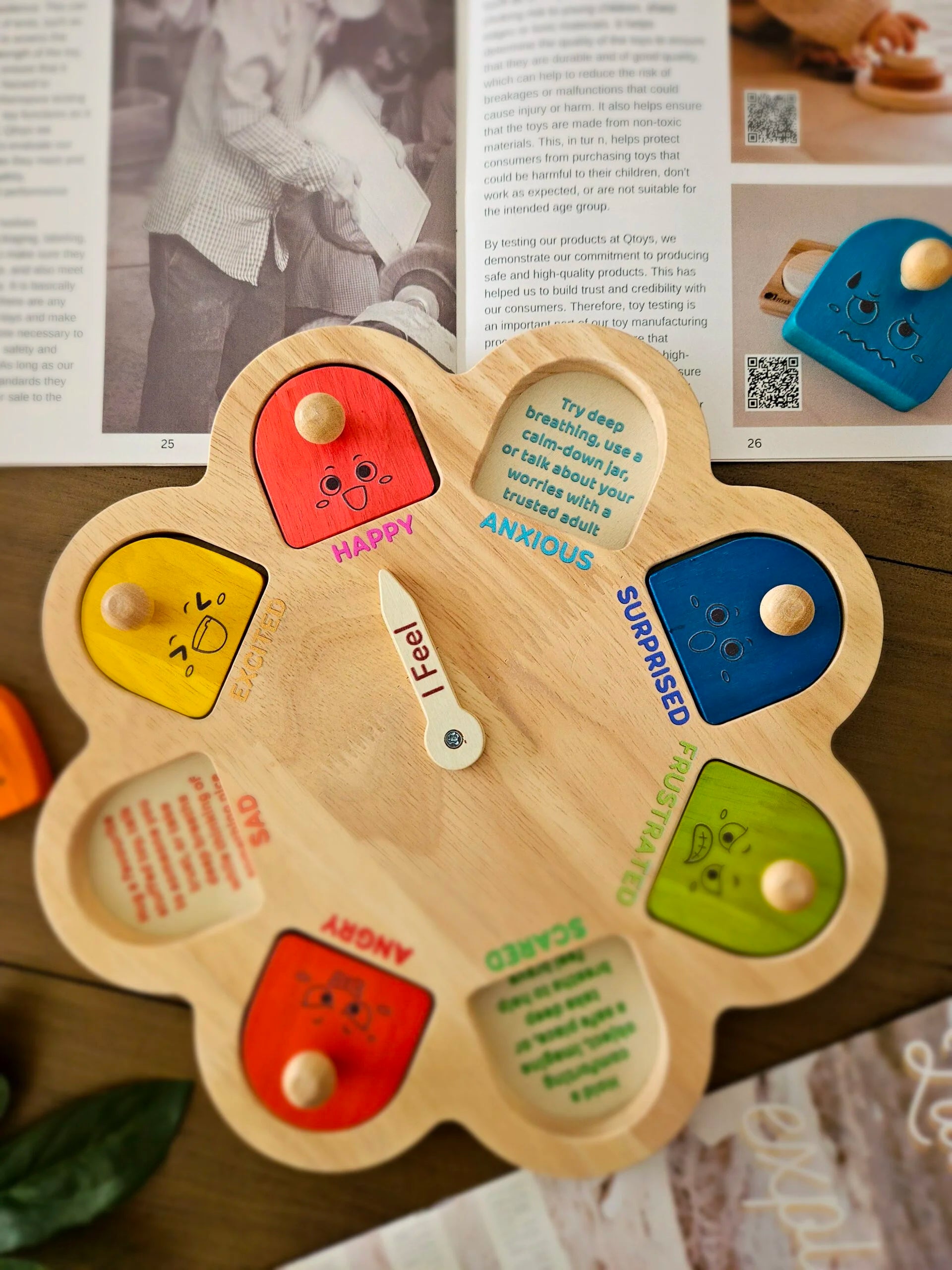 Interactive Emotions & Coping Skills Wooden Puzzle | Montessori Inspired