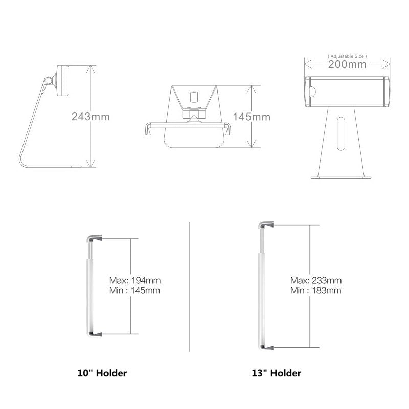 FlexView | Universal Adjustable Aluminum Tablet Mount