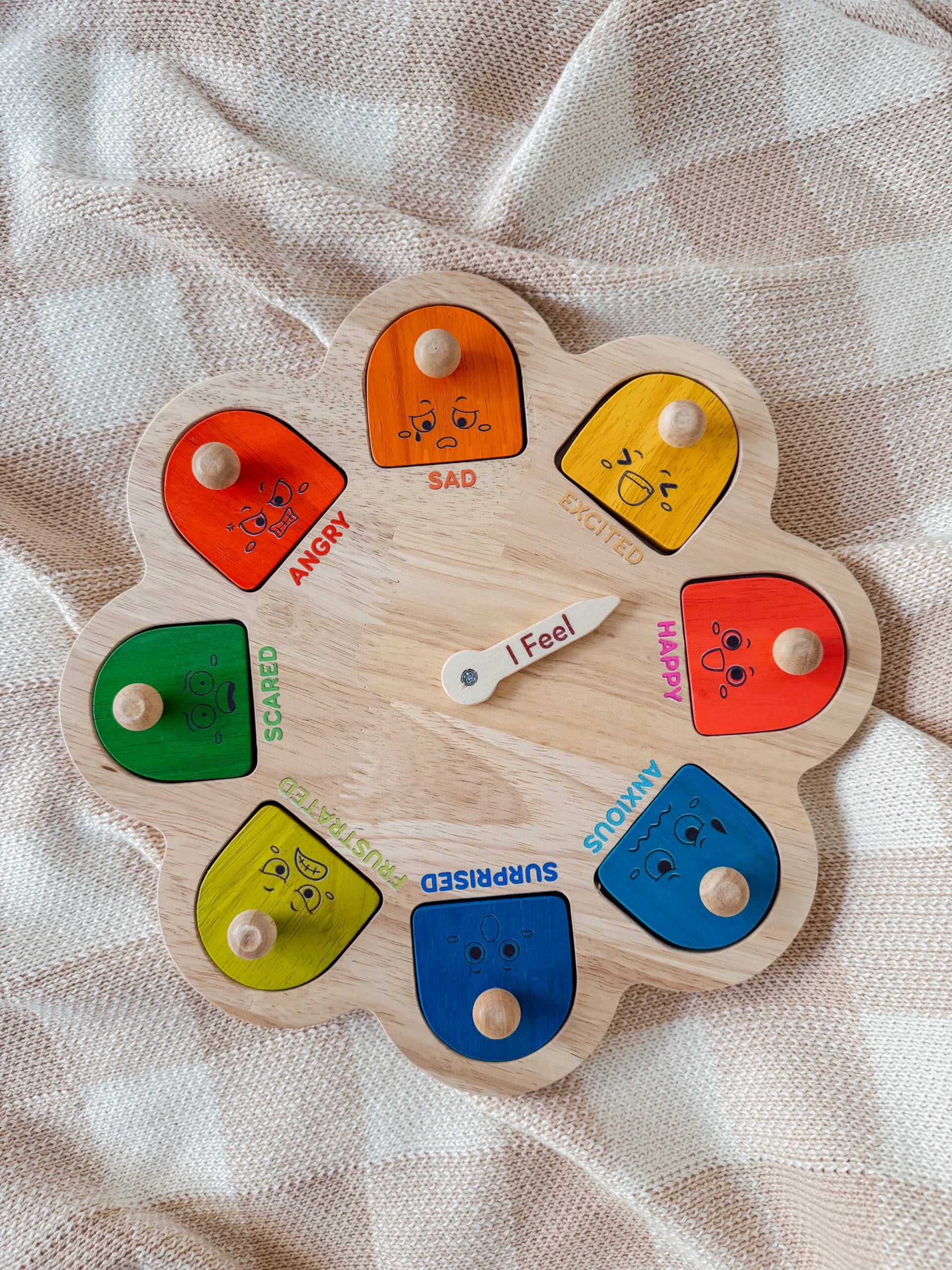 Interactive Emotions & Coping Skills Wooden Puzzle | Montessori Inspired