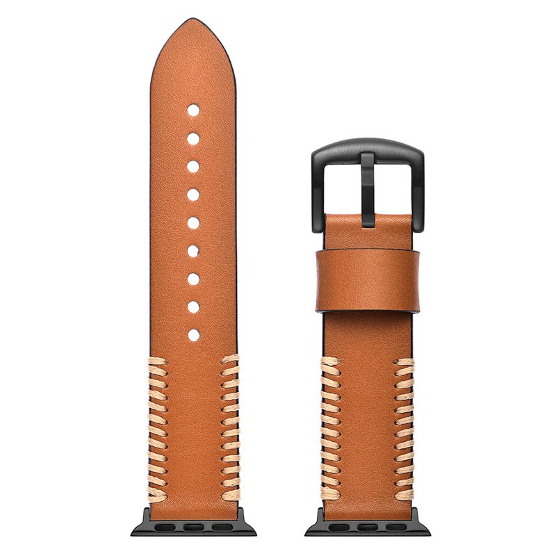 Hand-Stitched Heritage Genuine Leather Strap